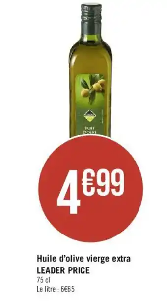 Casino Supermarchés Huile d'olive vierge extra LEADER PRICE offre