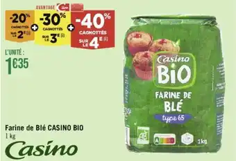 Casino Supermarchés Farine de Blé CASINO BIO 1 kg offre