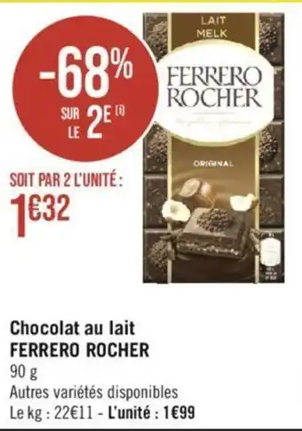 Casino Supermarchés Chocolat au lait FERRERO ROCHER offre