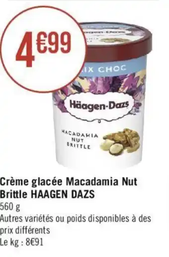 Casino Supermarchés Crème glacée Macadamia Nut Brittle HAAGEN DAZS offre