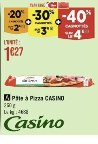Casino Supermarchés Pâte à Pizza CASINO offre