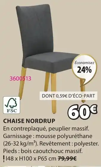 JYSK CHAISE NORDRUP offre