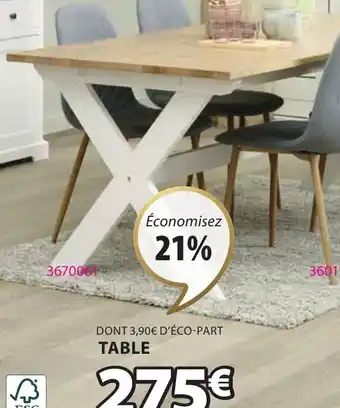 JYSK TABLE offre