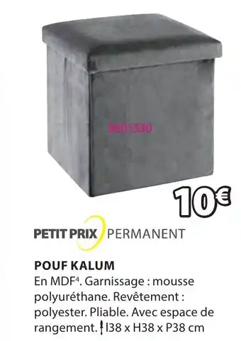 JYSK POUF KALUM offre