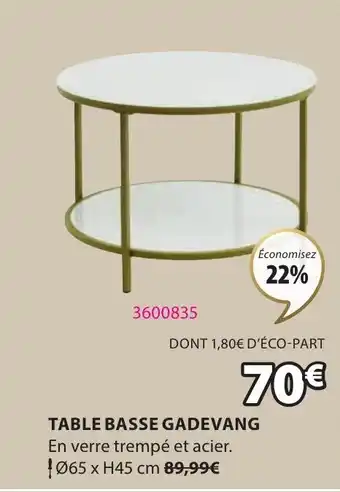 JYSK TABLE BASSE GADEVANG offre
