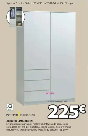 JYSK ARMOIRE LIMFJORDEN offre
