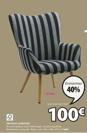 JYSK FAUTEUIL SIMESTED offre