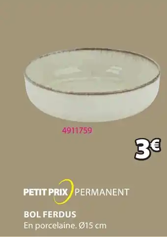 JYSK BOL FERDUS En porcelaine. Ø15 cm offre