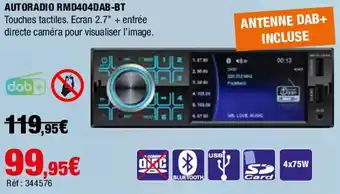 Autobacs AUTORADIO RMD404DAB-BT offre