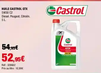 Autobacs HUILE CASTROL GTX 5W30 C2 offre