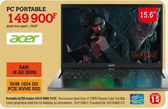 Darty PC PORTABLE offre