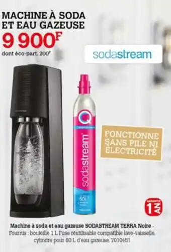 Machine à soda et eau gazeuse SODASTREAM TERRA Noire