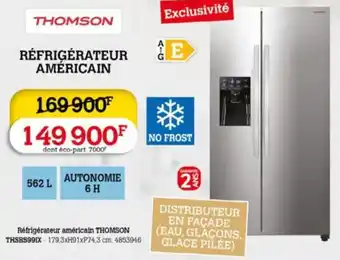 Réfrigérateur américain THOMSON THSBS991X - 179,3XH91xP74,3 cm. 4853946