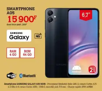 Smartphone SAMSUNG GALAXY A05 NOIR