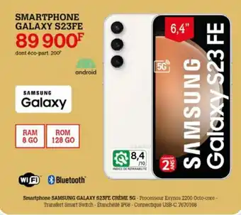 Darty SmartphoneSAMSUNG GALAXY S23FE CRÈME 5G offre