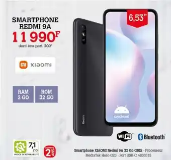 Smartphone XIAOMI Redmi 9A 32 Go GRIS