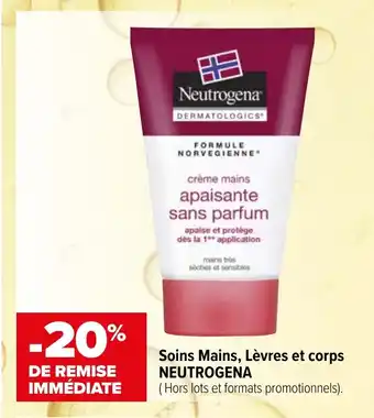 Carrefour maPara parapharmacie Soins Mains, Lèvres et corps NEUTROGENA offre