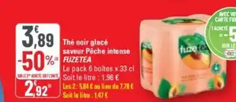 G20 Thé noir glacé saveur Pêche intense FUTEZA offre