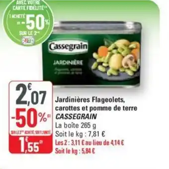 JardiniĂšres Flageolets, carottes et pomme de terre CASSEGRAIN