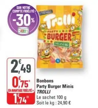 G20 Bonbons Party Burger Minis TROLLI offre