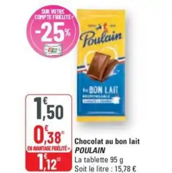 Chocolat au bon lait POULAIN