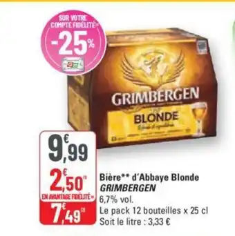 Bière** d'Abbaye Blonde GRIMBERGEN