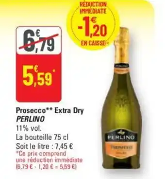 G20 Prosecco** Extra Dry PERLINO offre