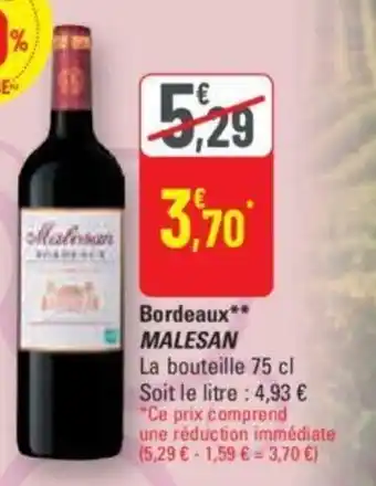 G20 Bordeaux** MALESAN offre