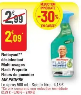 G20 Nettoyant** désinfectant Multi-usages Flash Propreté Fleurs de pommier MR PROPRE offre