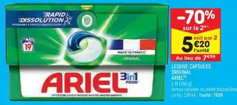 Leader Price LESSIVE CAPSULES ORIGINAL ARIEL offre