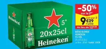BIÈRE BLONDE HEINEKEN 5% VOL.