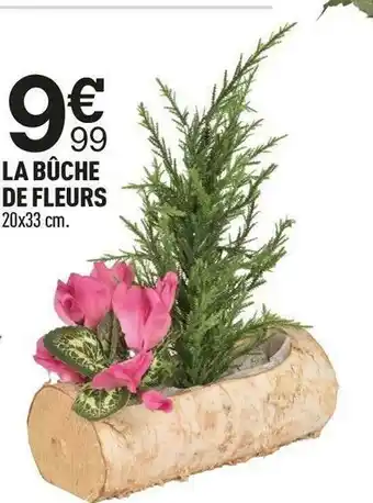 La bûche de fleurs