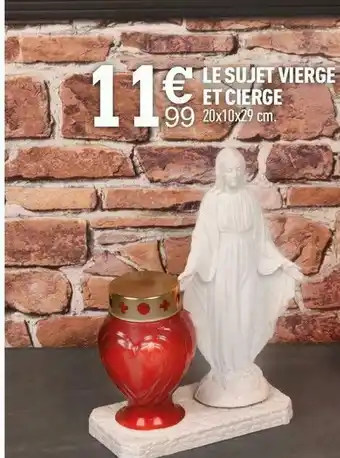 Le sujet vierge et cierge