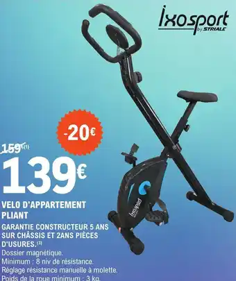 E.Leclerc Sport VELO D'APPARTEMENT PLIANT offre