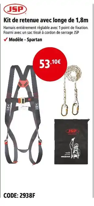 Screwfix JSP Kit de retenue avec longe de 1,8m offre