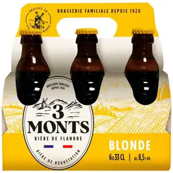 Auchan Supermarché Bière Blonde 3 Monts offre