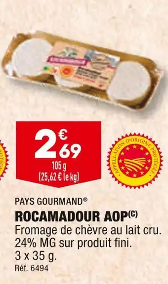 ALDI PAYS GOURMAND ROCAMADOUR AOP offre