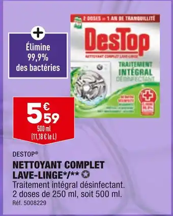 ALDI DESTOP NETTOYANT COMPLET LAVE-LINGE offre