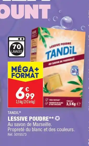 ALDI Tandil LESSIVE POUDRE offre
