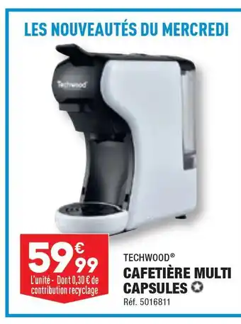 ALDI Techwood CAFETIERE MULTI CAPSULES offre