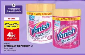 ALDI VANISH DÉTACHANT EN POUDRE offre