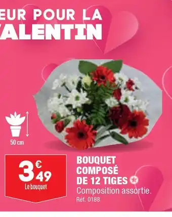 ALDI BOUQUET COMMPOSE DE 12 TIGES offre