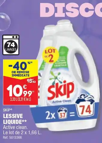 ALDI Skip LESSIVE LIQUIDE offre