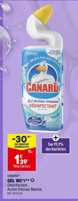 ALDI CANARD GEL WC offre