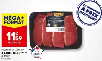 ALDI BOUCHERIE ST-CLÉMENT 4 FAUX FILETS offre