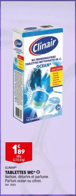 Clinair TABLETTES WC