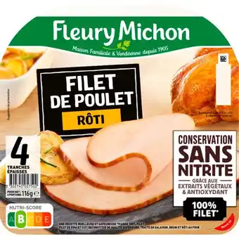 Auchan Supermarché Filet De Poulet Rôti Fleury Michon offre