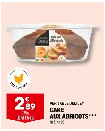 ALDI VÉRITABLE DÉLICE CAKE AUX ABRICOTS offre