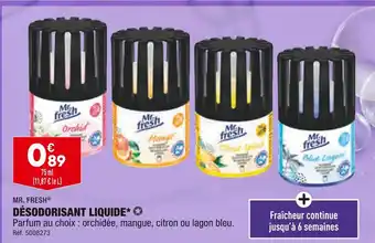 ALDI MR. FRESH DÉSODORISANT LIQUIDE offre