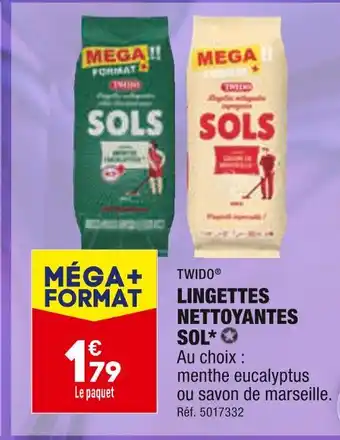 TWIDO LINGETTES NETTOYANTES SOL